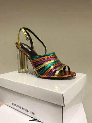 Multi Clear Chunky Heels